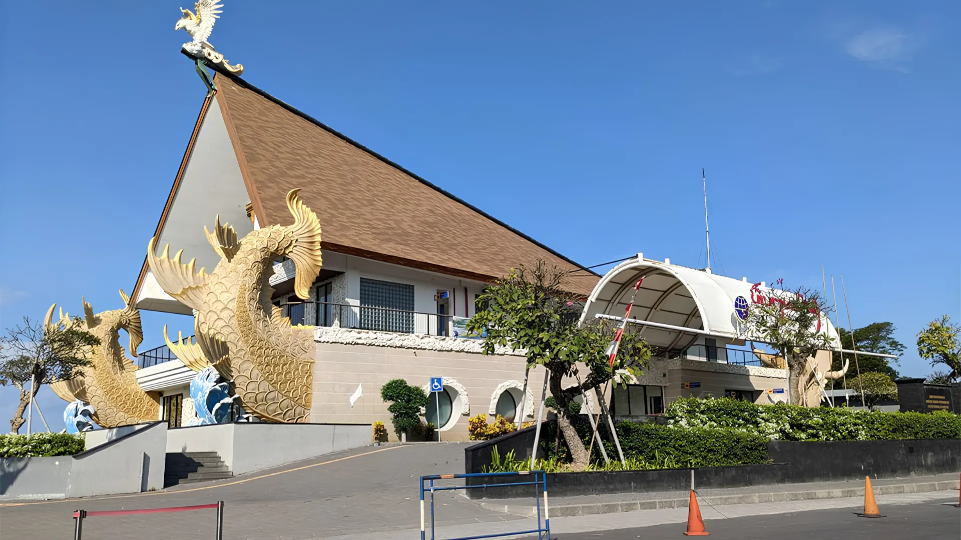 Main terminal building and entrance at sanur port Bali